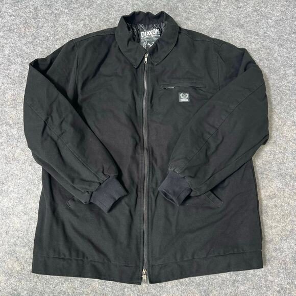 Dixxon Flannel Co Work Jacket Men's Full Zip Quilted Lined Solid Black Size XL - Picture 1 of 11